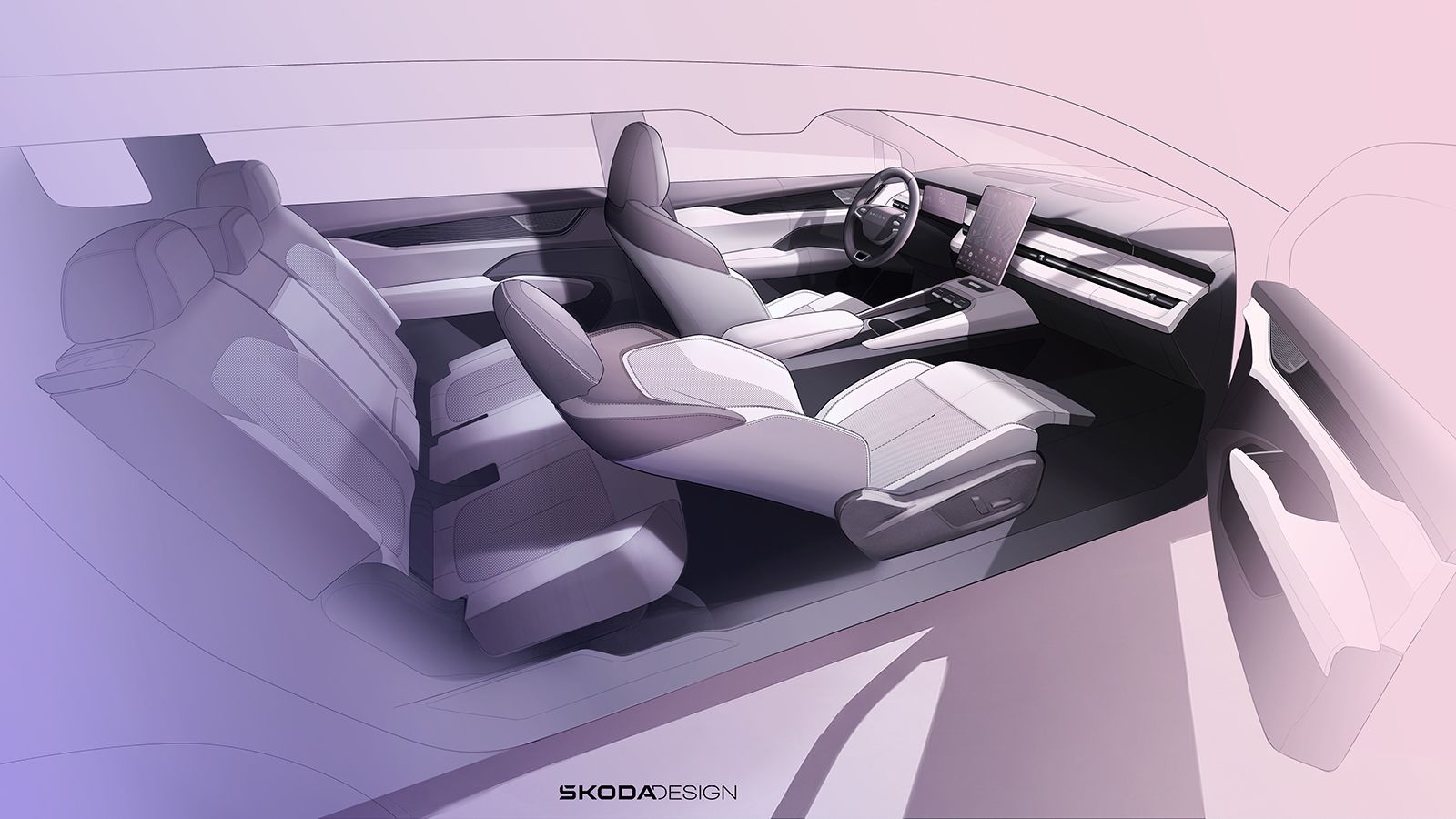 Skoda Peaq: Πρώτες επίσημες εικόνες από την καμπίνα του 7θέσιου SUV 